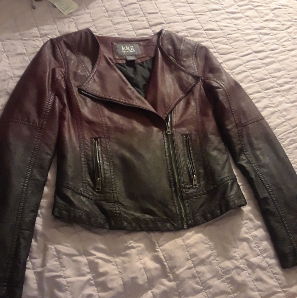 Maroon and black jacket